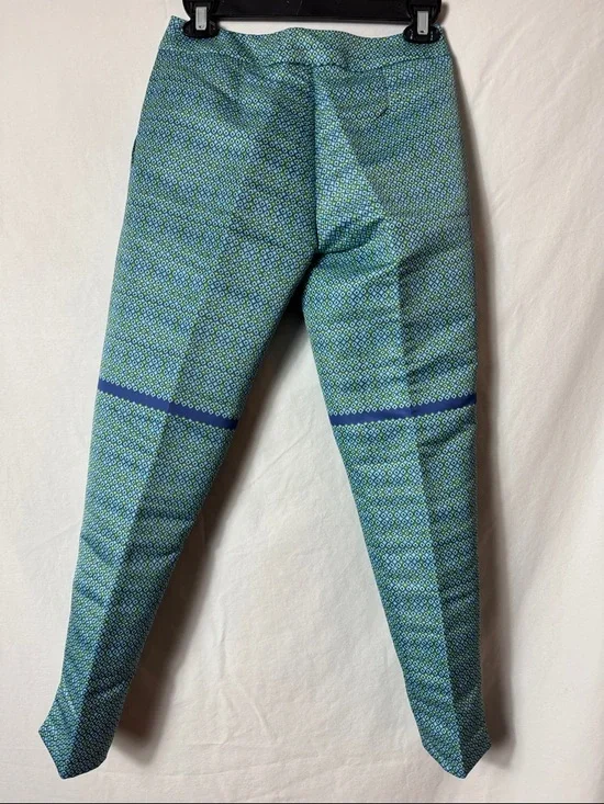 Pierre Balmain Blue and Green Geometric Print Pants - Picture 3 of 7